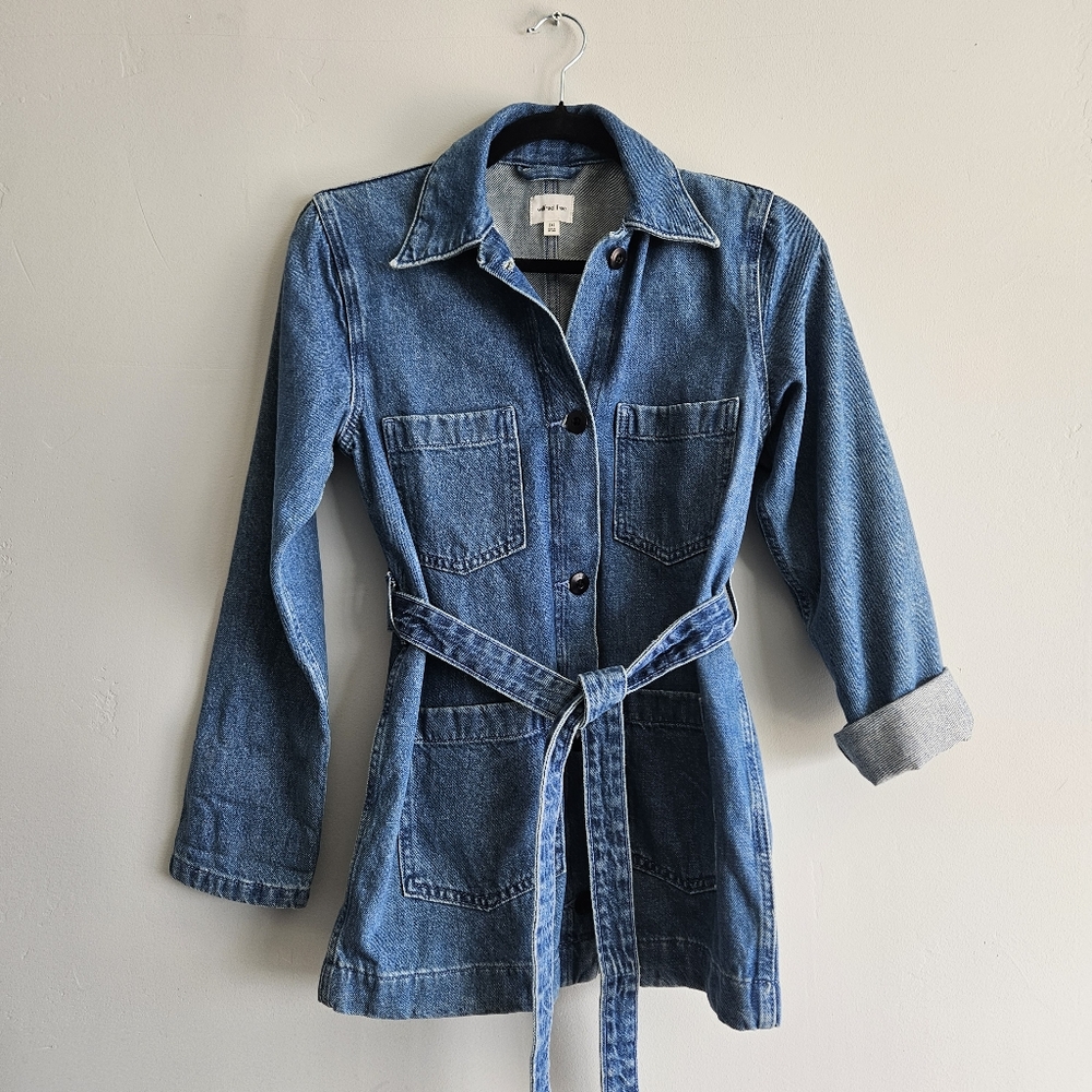 Wilfred Blue Denim Belted Jacket